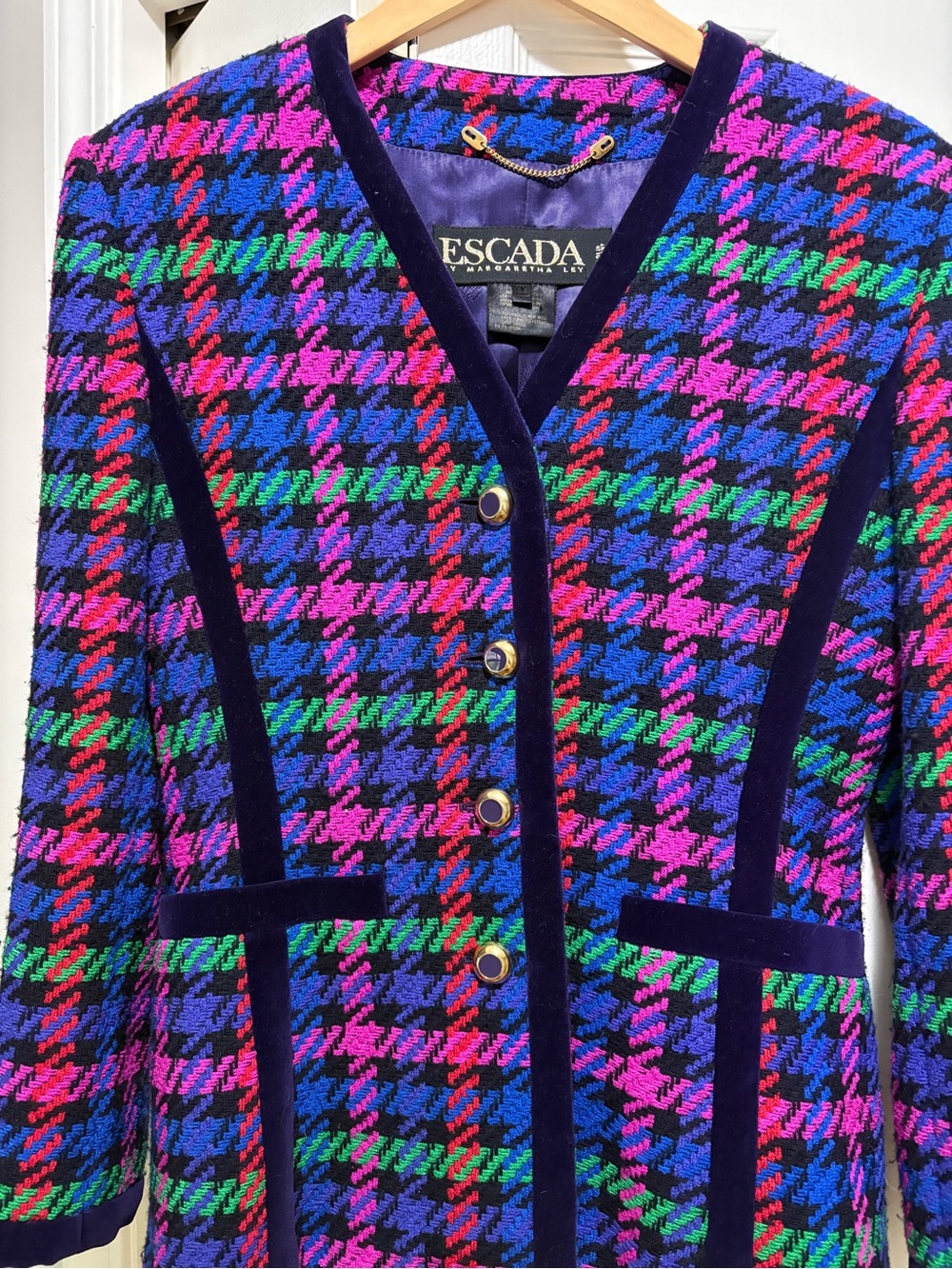 Escada Blazer, Tweed Blazer, Wool, Escada by Margaretha Ley, 90’s, 80’s